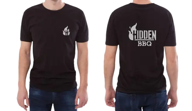 [1102-1] Camiseta Hidden BBQ (M, Negro)